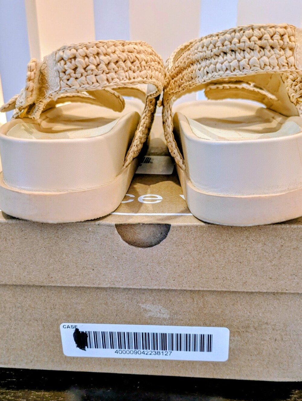 Dolce Vita NATURAL KNIT Women's Starla Crochet Sandals Size 8 - Picture 6 of 10